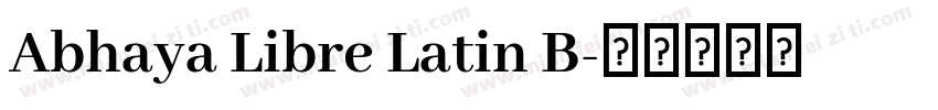 Abhaya Libre Latin B字体转换